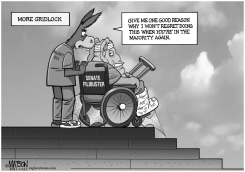 SENATE DEMOCRATS CONSIDER CHANGING FILIBUSTER RULE by R.J. Matson