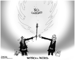 THE TORCH IS PASSED BW by John Cole
