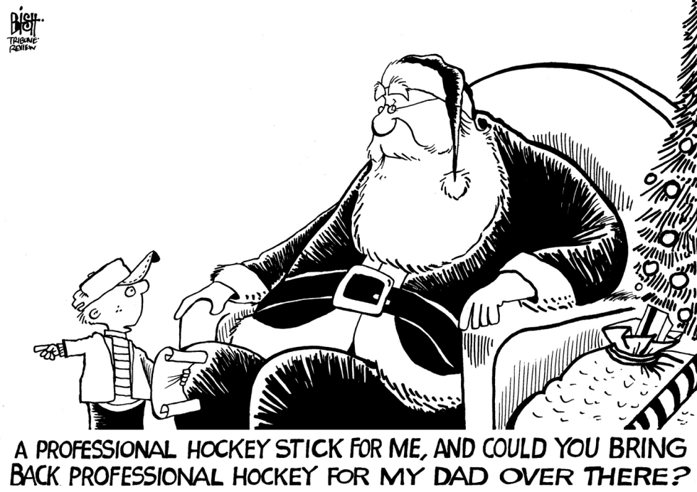 HOCKEY FOR DAD, B/W