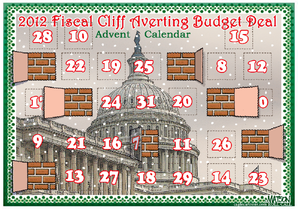 Fiscal Cliff Averting Budget Deal Advent Calendar-COLOR