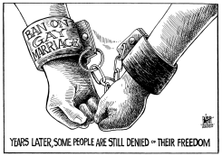 GAY MARRIAGE, B/W by Randy Bish