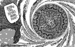 MAYAN PREDICTION by Mike Keefe