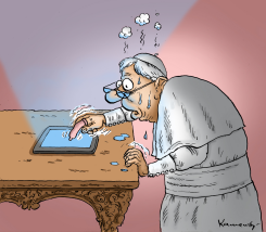 POPE ON TWITTER by Marian Kamensky