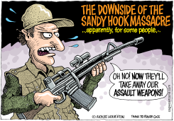 THE DOWNSIDE OF SANDY HOOK  by Monte Wolverton