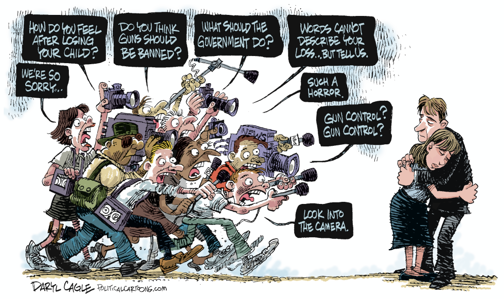  MEDIA AND THE CONNECTICUT SCHOOL SHOOTING by Daryl Cagle