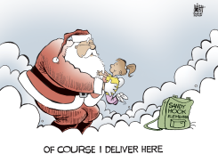 SANTA DELIVERS THERE,  by Randy Bish