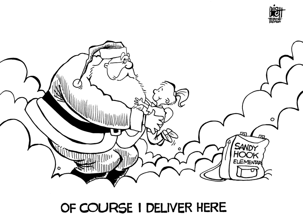 SANTA DELIVERS THERE, B/W