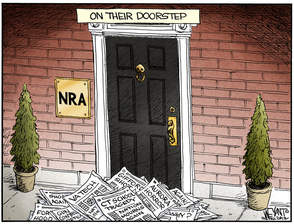 NRA doorstep buried under headlines from repeated mass shootings