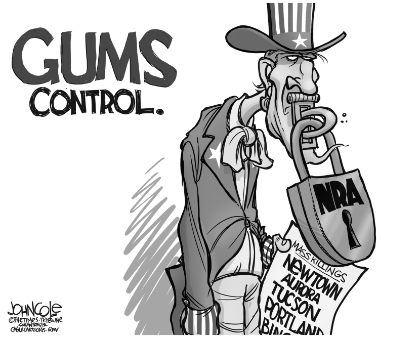 NRA and gun debate BW