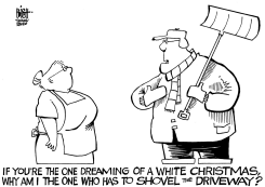 A WHITE CHRISTMAS, B/W by Randy Bish