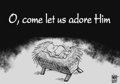 CHRISTMAS, B/W by Randy Bish