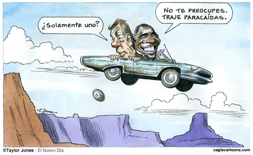 Obama and Boehner - Thelma y Louise - COLOR
