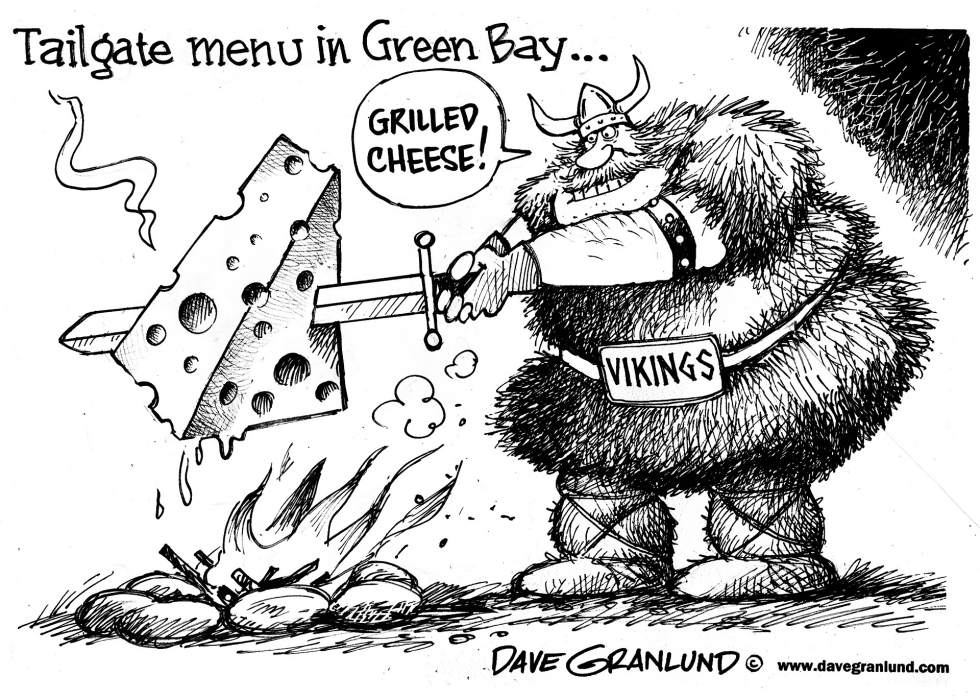  VIKINGS VS PACKERS PLAYOFFS by Dave Granlund