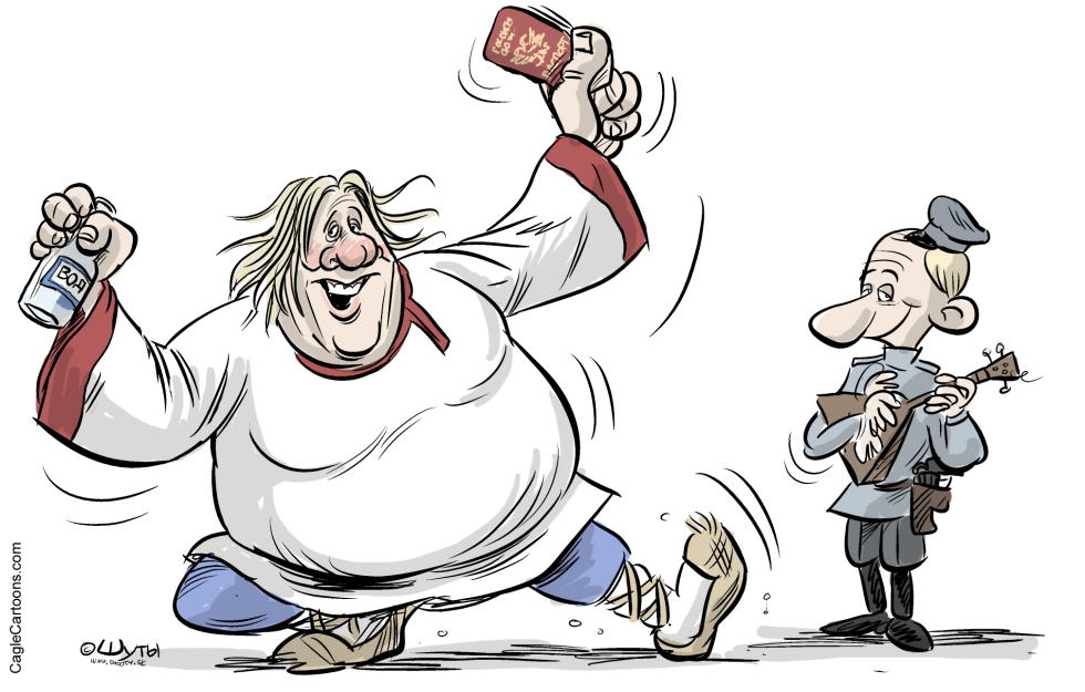  DEPARDIEU AND PUTIN by Martin Sutovec