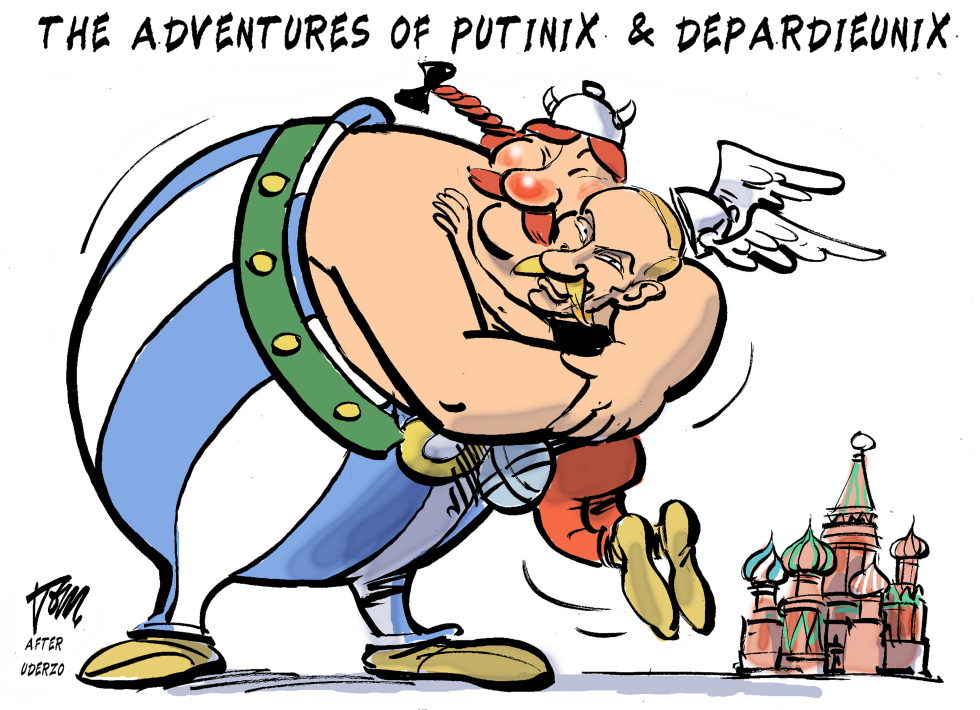  PUTIN AND DEPARDIEU by Tom Janssen