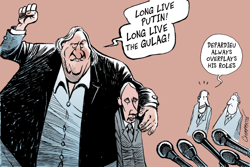  DEPARDIEU, RUSSIAN CITIZEN by Patrick Chappatte