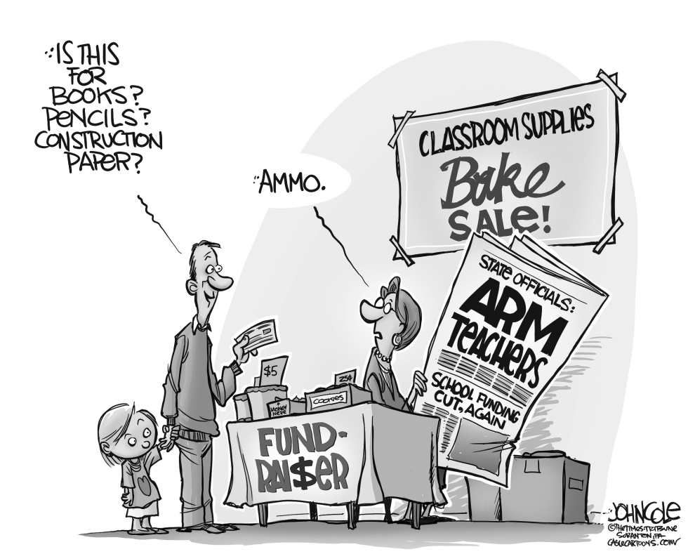 Teachers and guns BW