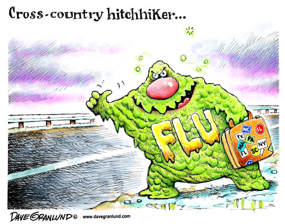  FLU SPREADING by Dave Granlund