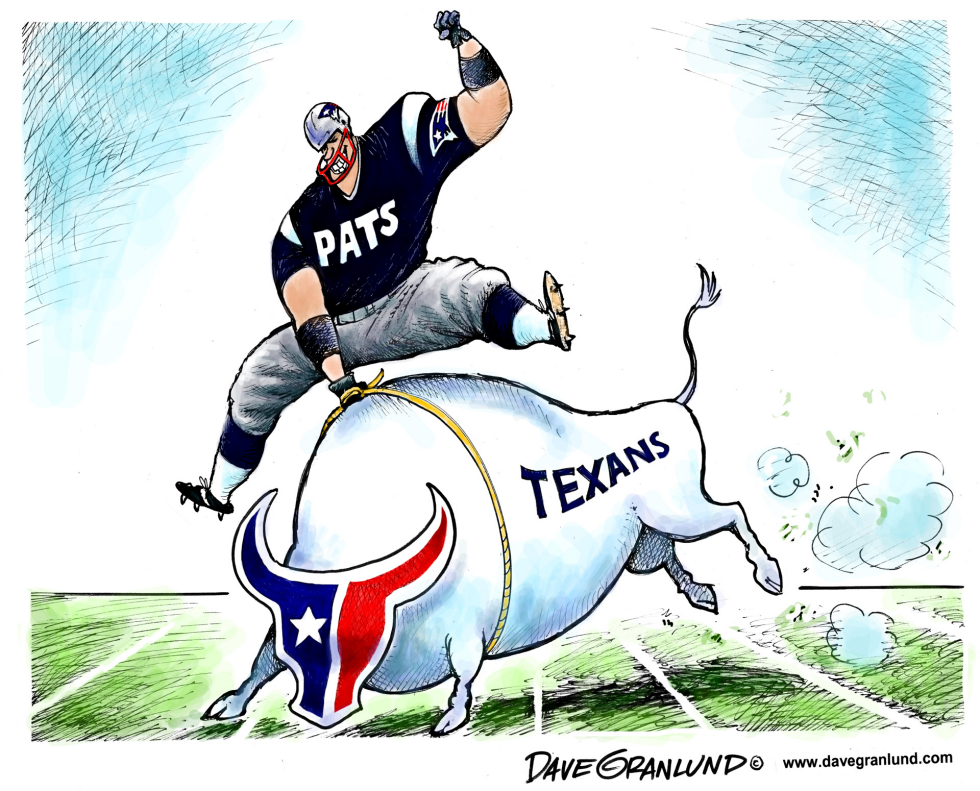  PATRIOTS VS TEXANS by Dave Granlund