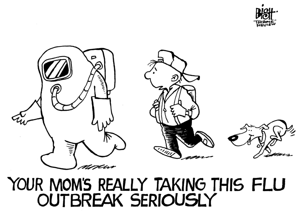 FLU AND KIDS, B/W