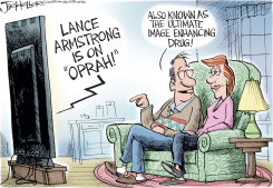 LANCE AND OPRAH by Joe Heller
