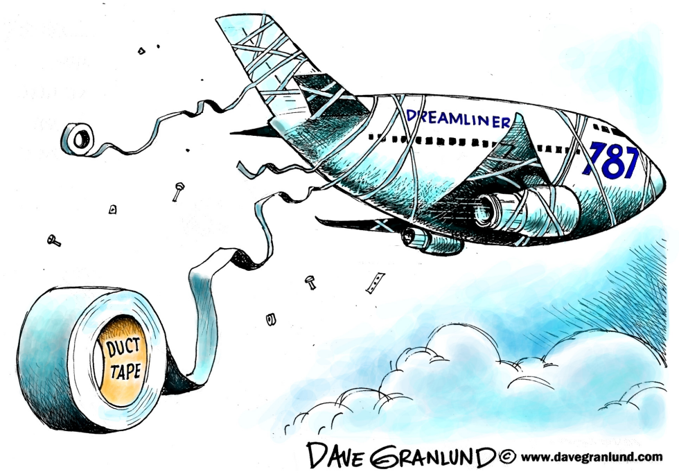  DREAMLINER 787 PROBLEMS by Dave Granlund