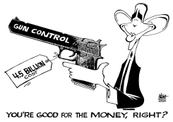 THE COST OF GUN CONTROL, B/W by Randy Bish