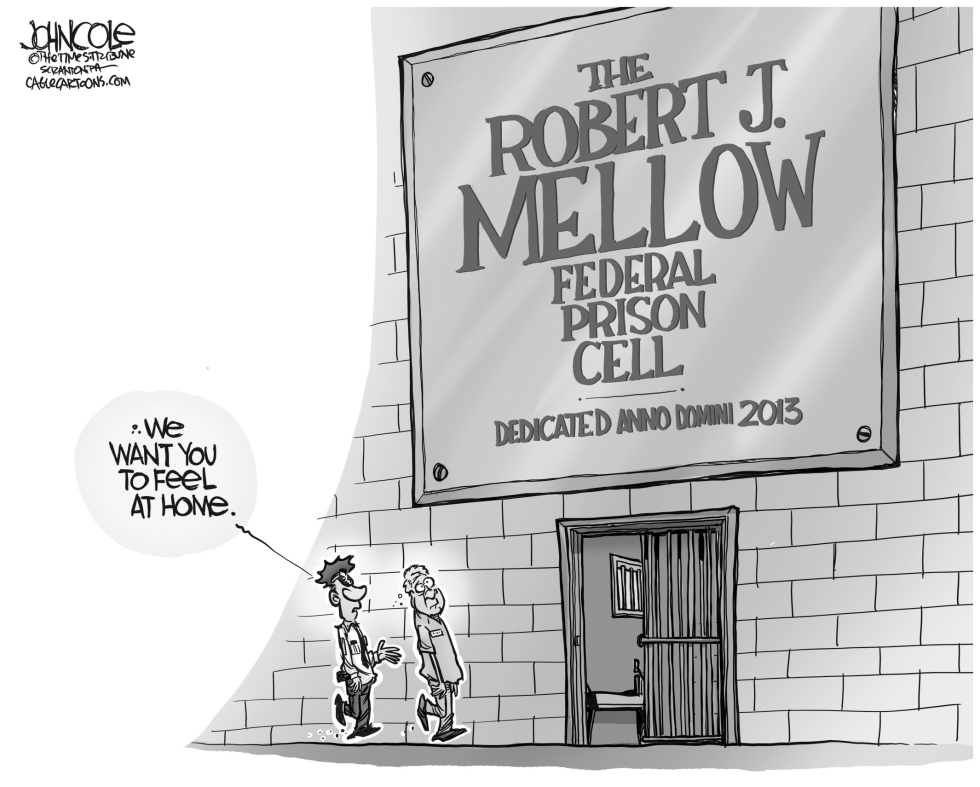 LOCAL PA -- Bob Mellow reports to prison BW