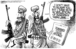 ALGERIA'S GUN LAWS by Rick McKee