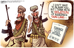 ALGERIA'S GUN LAWS  by Rick McKee