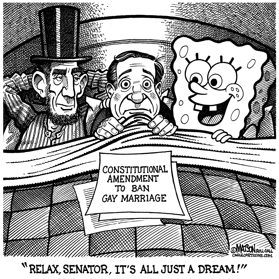  CONSERVATIVE ANTI-GAY MARRIAGE SENATOR HAS BAD DREAM by RJ Matson