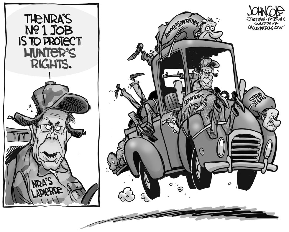 NRA and hunting BW