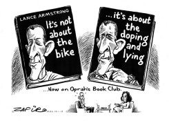 DOPING AND LYING by Zapiro