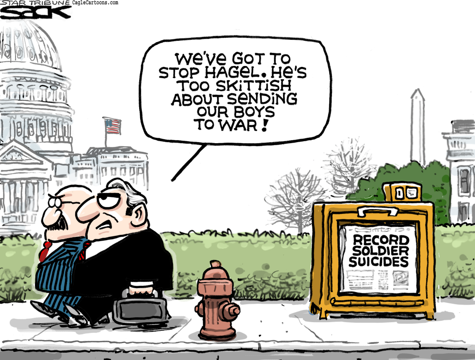  HAGEL'S PROBLEM  by Steve Sack