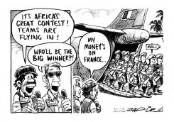 FRANCE TO THE RESCUE by Zapiro
