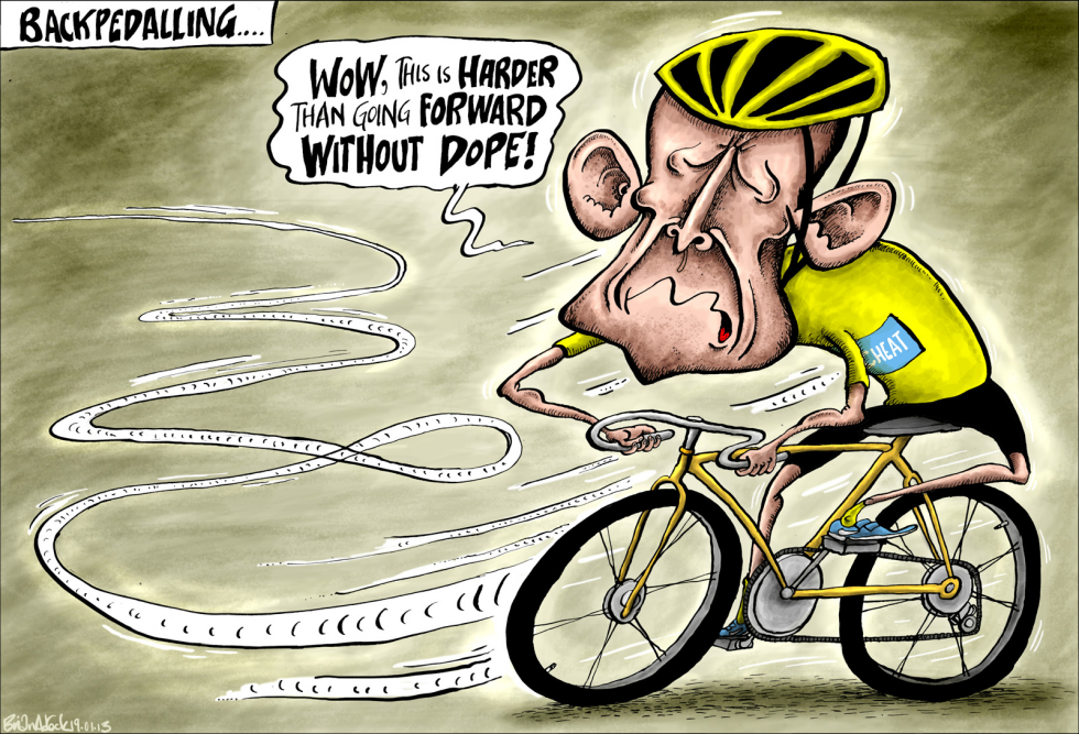 Lance Armstrong Backpedalling