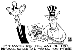 INAUGURATION COST, B/W by Randy Bish