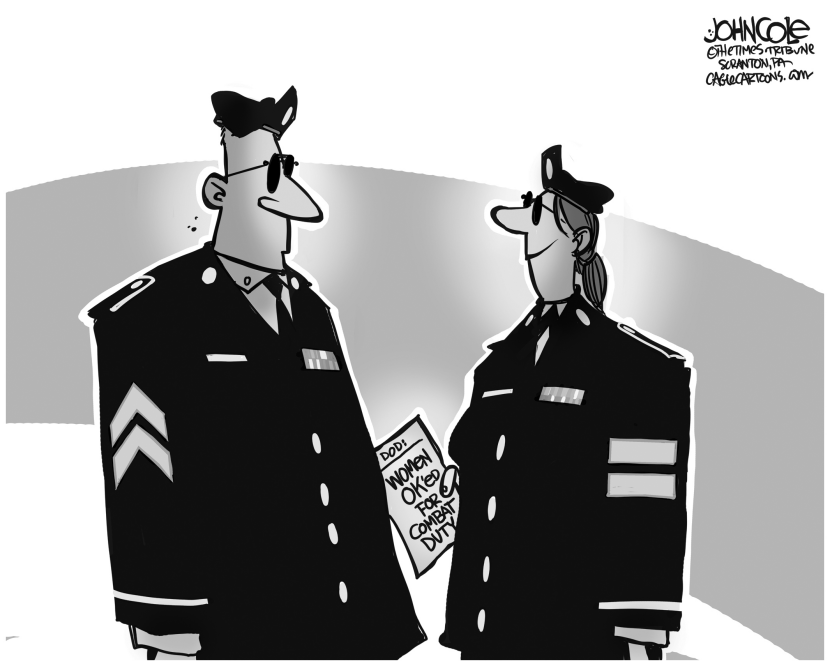 Military equality BW