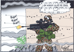 WOMEN IN COMBAT  by Bob Englehart