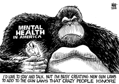 ADDRESSING THE GORILLA IN THE ROOM, B/W by Randy Bish