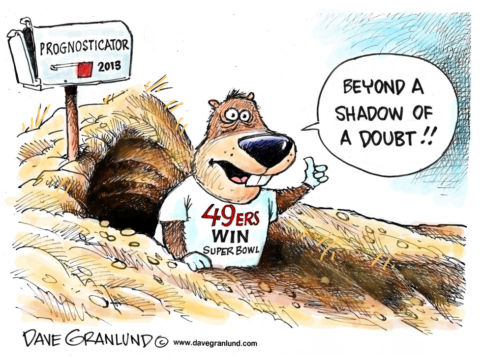  SUPER BOWL PROGNOSTICATOR by Dave Granlund