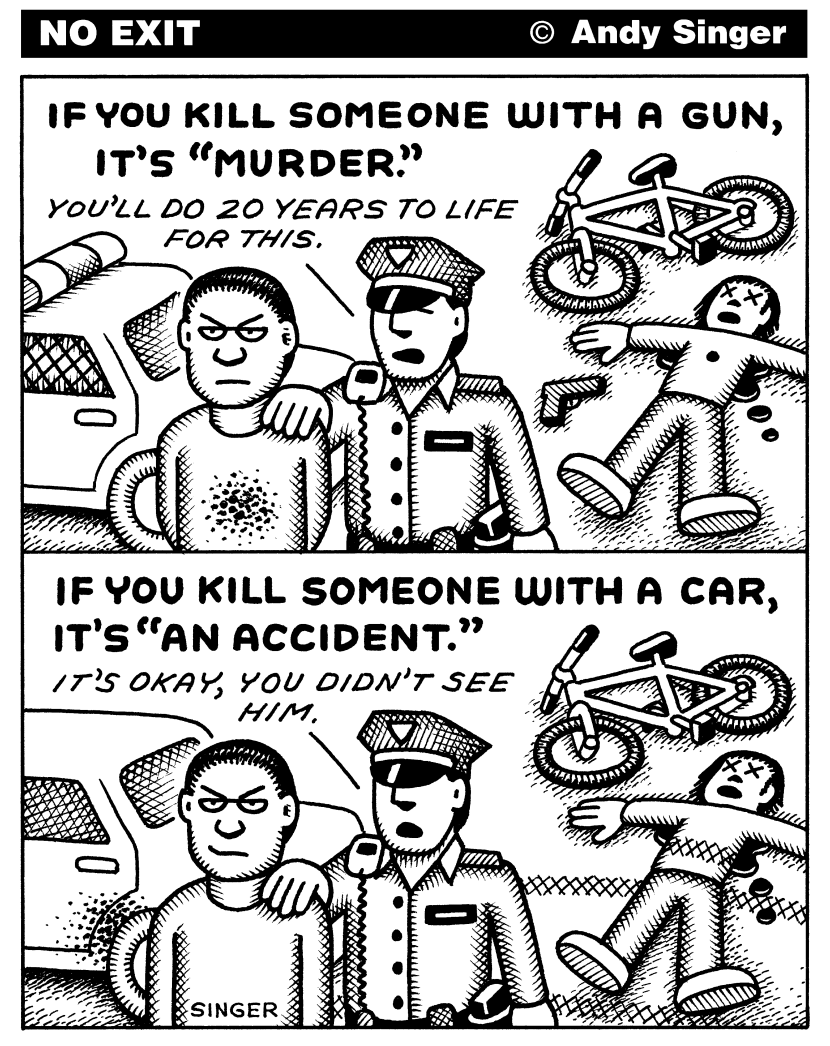 Killing with a Gun versus Killing with a Car