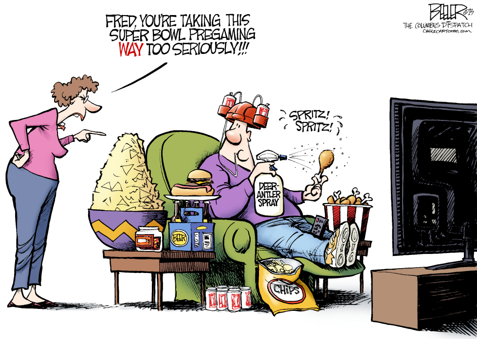  SUPER BOWL PREGAME by Nate Beeler