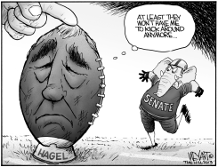 HAGEL SUPER BOWL by Christopher Weyant