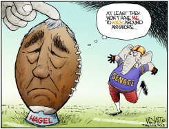 HAGEL SUPER BOWL  by Christopher Weyant