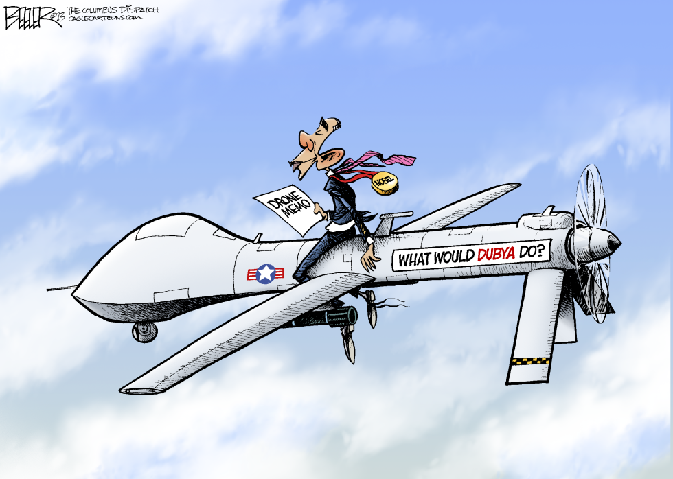  OBAMA DRONES by Nate Beeler