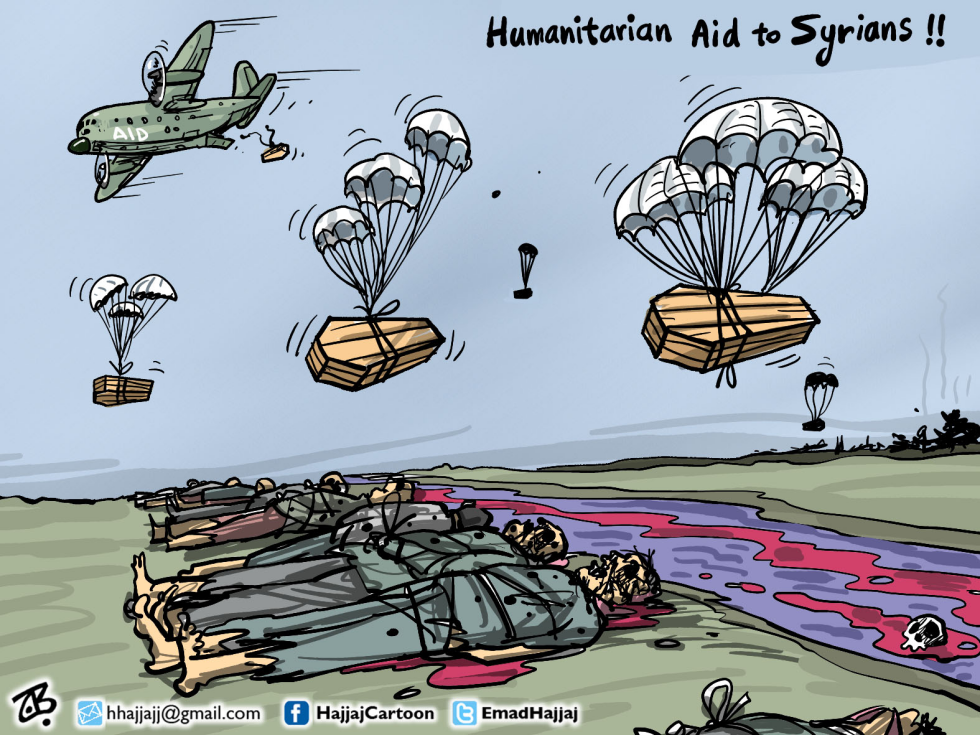  AID TO SYRIANS by Emad Hajjaj