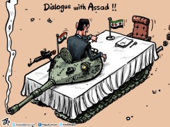 DIALOGUE WITH ASSAD by Emad Hajjaj