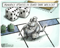 MONOPOLY CAT  by Adam Zyglis