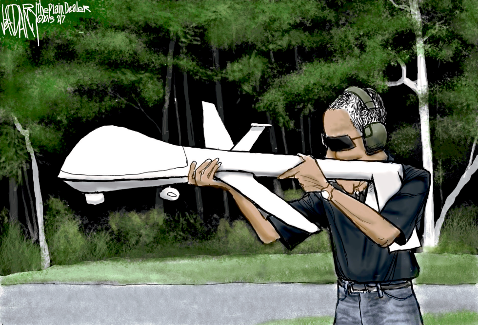 Obama drone skeet shooting